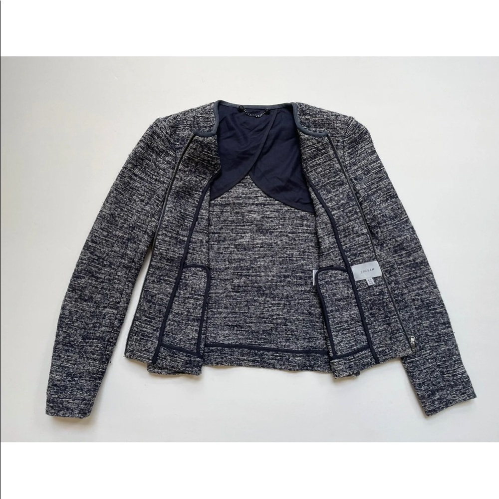 Jigsaw Womens Wool Blend Full Zip Long Sleeve Jacket Size 8 - Picture 6 of 8